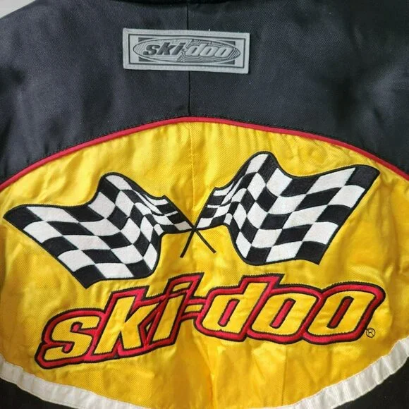 Vintage 90s Y2K Ski-doo Jacket Snowmobile Bombardier Bomber Racing Coat Size M